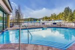 Newly redone slopeside indoor-outdoor pool